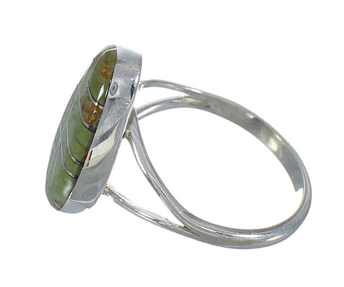 Turquoise Southwest Sterling Silver Ring Size 7-1/4 MX62025